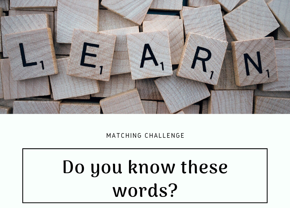 Matching challenge… Czy znasz te przymiotniki?